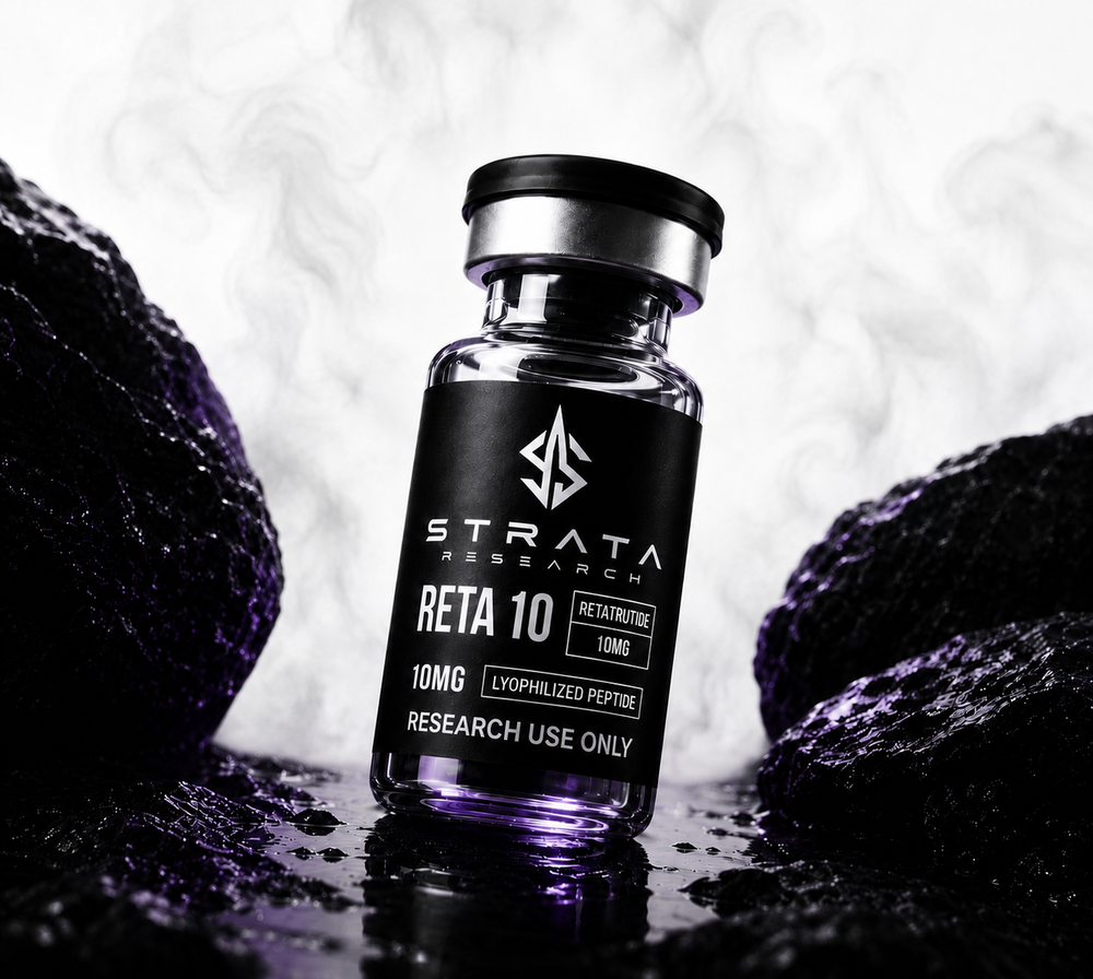 STRATA Research Retatrutide 10mg research vial